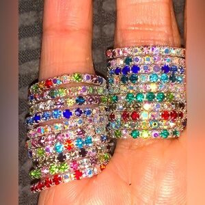 20 PCs brand new Beautiful elastic finger ring multi colors assorted as shown